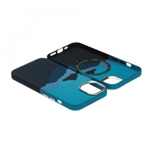 Husă iPhone 14 LUXO PC Metal MagSafe Winter Blue