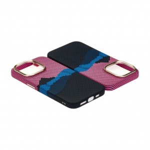 Husă iPhone 15 Pro Max LUXO PC Metal MagSafe Deep Pink