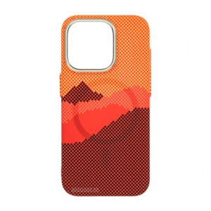 Husă iPhone 15 Pro Max LUXO PC Metal MagSafe Sunrise Orange