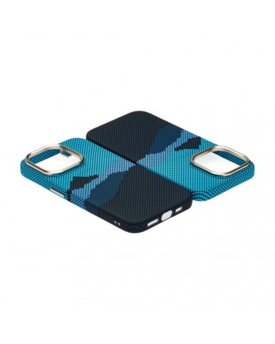 Husă iPhone 15 Pro Max LUXO PC Metal MagSafe Winter Blue Husă iPhone 15 Pro Max LUXO PC Metal MagSafe Winter Blue