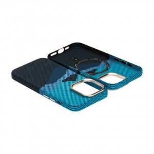 Husă iPhone 15 Pro Max LUXO PC Metal MagSafe Winter Blue