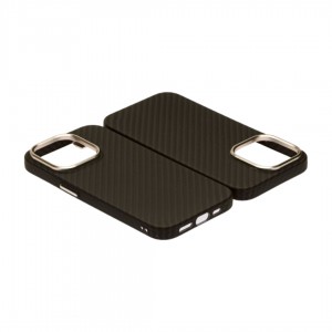Husă iPhone 15 Pro LUXO PC Metal MagSafe Awesome Black