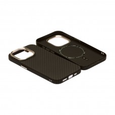 Husă iPhone 15 Pro LUXO PC Metal MagSafe Awesome Black