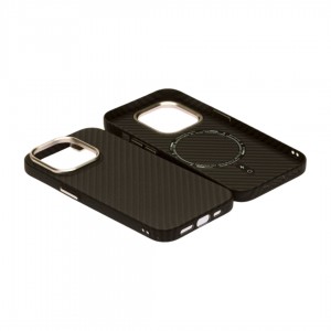 Husă iPhone 15 Pro LUXO PC Metal MagSafe Awesome Black
