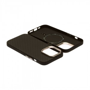 Husă iPhone 15 Pro LUXO PC Metal MagSafe Awesome Black