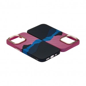 Husă iPhone 15 Pro LUXO PC Metal MagSafe Deep Pink