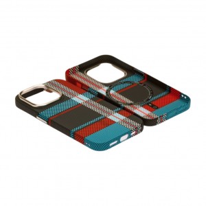 Husă iPhone 15 Pro LUXO PC Metal MagSafe Traditional Blue