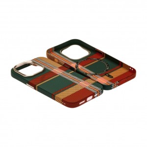Husă iPhone 15 Pro LUXO PC Metal MagSafe Traditional Green