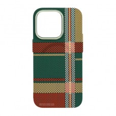Husă iPhone 15 Pro LUXO PC Metal MagSafe Traditional Green