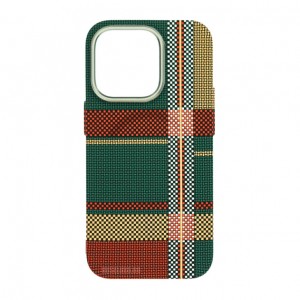 Husă iPhone 15 Pro LUXO PC Metal MagSafe Traditional Green
