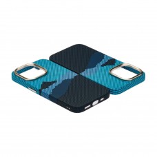 Husă iPhone 15 Pro LUXO PC Metal MagSafe Winter Blue