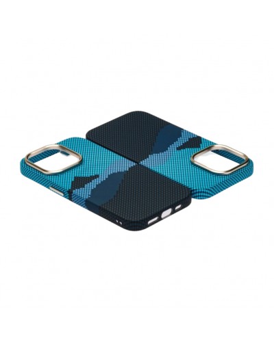 Husă iPhone 15 Pro LUXO PC Metal MagSafe Winter Blue Husă iPhone 15 Pro LUXO PC Metal MagSafe Winter Blue