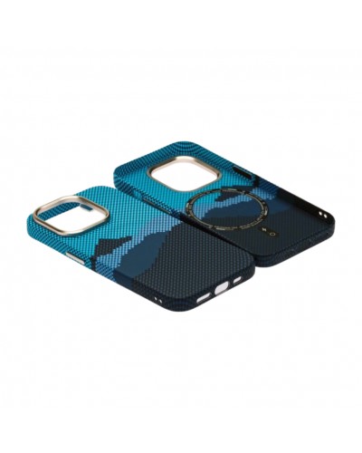 Husă iPhone 15 Pro LUXO PC Metal MagSafe Winter Blue Husă iPhone 15 Pro LUXO PC Metal MagSafe Winter Blue