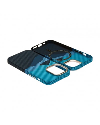 Husă iPhone 15 Pro LUXO PC Metal MagSafe Winter Blue Husă iPhone 15 Pro LUXO PC Metal MagSafe Winter Blue