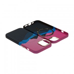 Husă iPhone 15 LUXO PC Metal MagSafe Deep Pink
