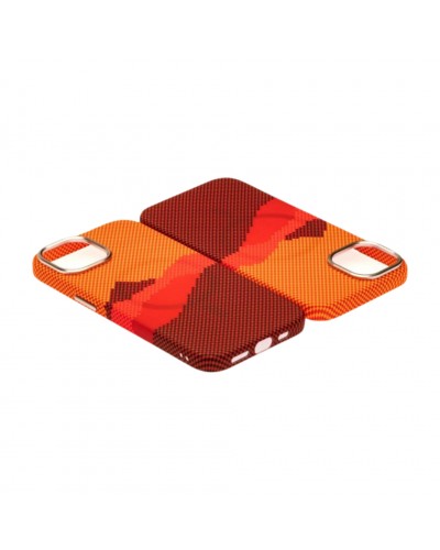 Husă iPhone 15 LUXO PC Metal MagSafe Sunrise Orange Husă iPhone 15 LUXO PC Metal MagSafe Sunrise Orange