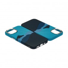 Husă iPhone 15 LUXO PC Metal MagSafe Winter Blue