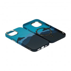 Husă iPhone 15 LUXO PC Metal MagSafe Winter Blue