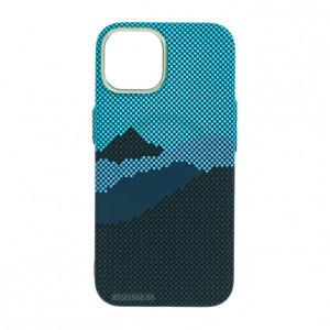 Husă iPhone 15 LUXO PC Metal MagSafe Winter Blue
