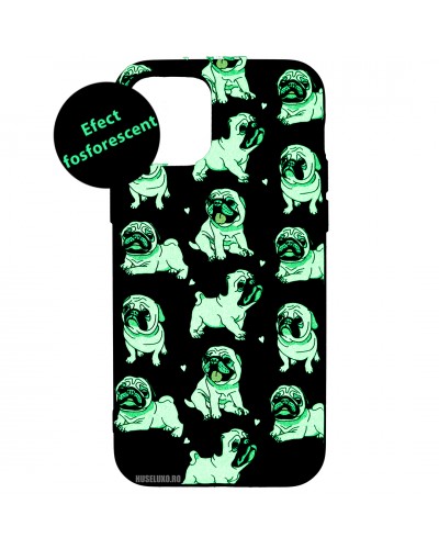 Husă iPhone 12 LUXO TPU Pink.Pug.Love Husă iPhone 12 LUXO TPU Pink.Pug.Love