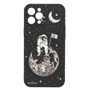 Husă iPhone 12 Pro MAX LUXO TPU Astronaut on the Moon