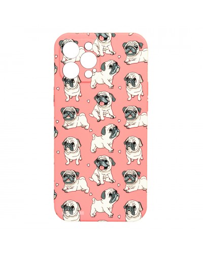 Husă iPhone 12 Pro MAX LUXO TPU Pink.Pug.Love