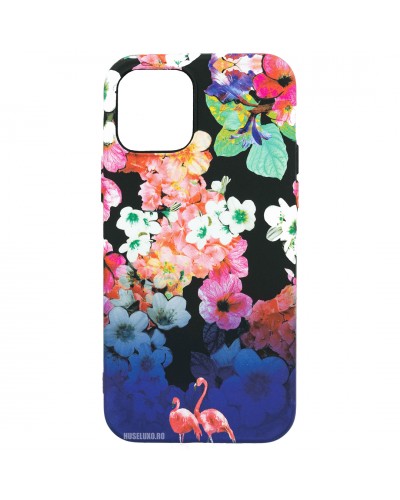 Husă iPhone 12 LUXO TPU Flamingo Flowers