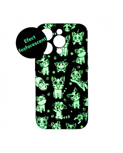 Husă iPhone 15 Pro LUXO TPU Space Kitties Husă iPhone 15 Pro LUXO TPU Space Kitties