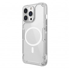 Husă iPhone 13 Pro Nillkin Nature TPU Pro Magnetic Transparentă, ramă albă
