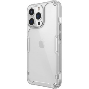 Husă iPhone 13 Pro Nillkin Nature TPU Pro Transparentă, ramă albă