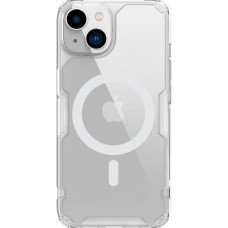 Husă iPhone 13 Nillkin Nature TPU Pro Magnetic Transparentă, ramă albă