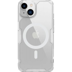 Husă iPhone 13 Nillkin Nature TPU Pro Magnetic Transparentă, ramă albă