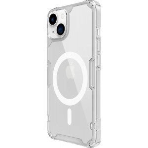Husă iPhone 13 Nillkin Nature TPU Pro Magnetic Transparentă, ramă albă
