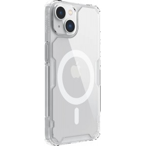 Husă iPhone 13 Nillkin Nature TPU Pro Magnetic Transparentă, ramă albă