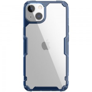 Husă iPhone 13 Nillkin Nature TPU Pro Transparentă, ramă albastră