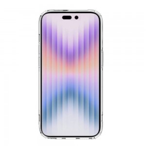 Husă iPhone 14 Pro Max Nillkin Nature TPU Pro Magnetic Transparentă, ramă albă