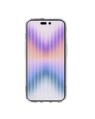 Husă iPhone 14 Pro Nillkin Nature TPU Pro Magnetic Transparentă, ramă albă