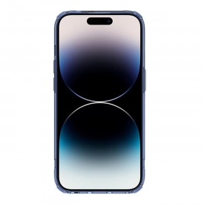 Husă iPhone 14 Pro Max Nillkin Nature TPU Pro Magnetic Transparentă, ramă albastră