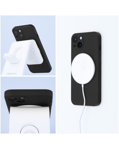 Husă iPhone 13 Pro Max Silicone Mag Cover Negru