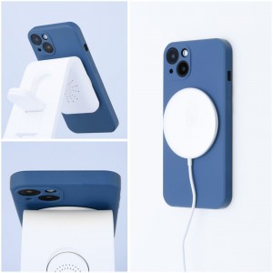 Husă iPhone 13 Pro Silicone Mag Cover Albastru