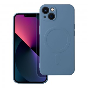 Husă iPhone 13 Silicone Mag Cover Albastru