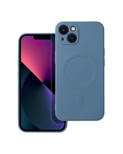 Husă iPhone 13 Silicone Mag Cover Albastru