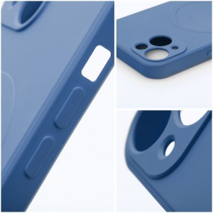Husă iPhone 13 Silicone Mag Cover Albastru