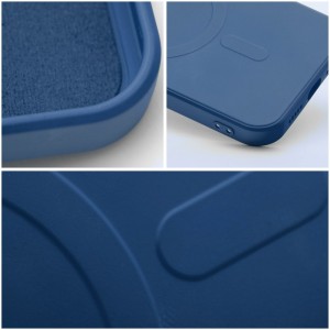 Husă iPhone 13 Silicone Mag Cover Albastru