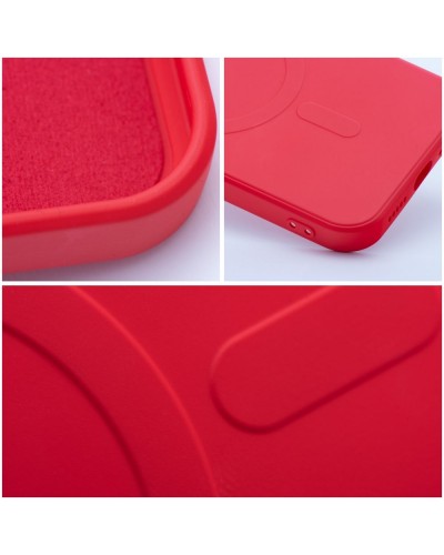 Husă iPhone 13 Silicone Mag Cover Rosu