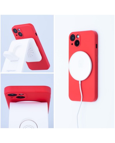 Husă iPhone 13 Silicone Mag Cover Rosu
