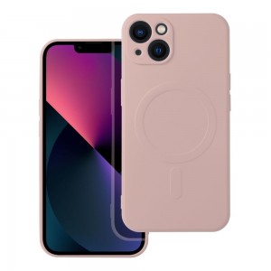 Husă iPhone 13 Silicone Mag Cover Roz