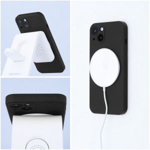 Husă iPhone 14 Plus Silicone Mag Cover Negru