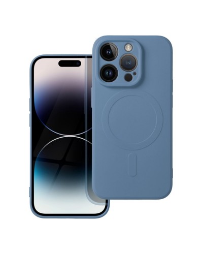 Husă iPhone 14 Pro Silicone Mag Cover Albastru