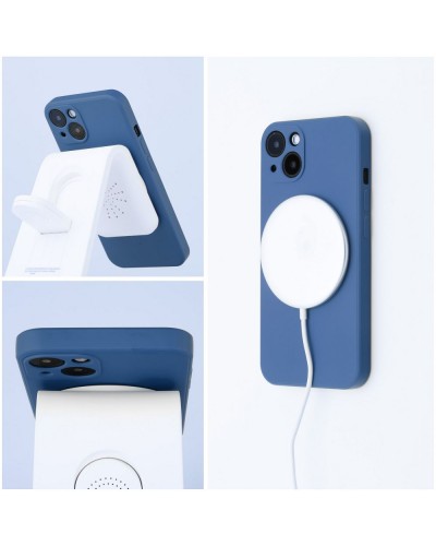 Husă iPhone 14 Pro Silicone Mag Cover Albastru